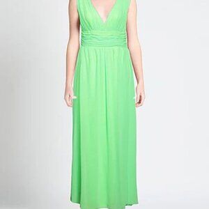 NO SECRETS Milano Lime Green Maxi Dress IT 46 US 10 Sleeveless Elegant Evening